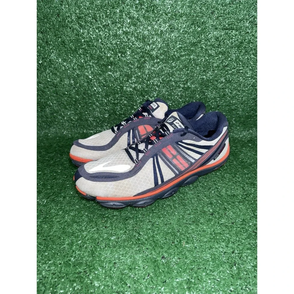 Brooks PureConnect‎ 3 Women's Size 11 Grey Blue Red Running Shoes Race Sneakers